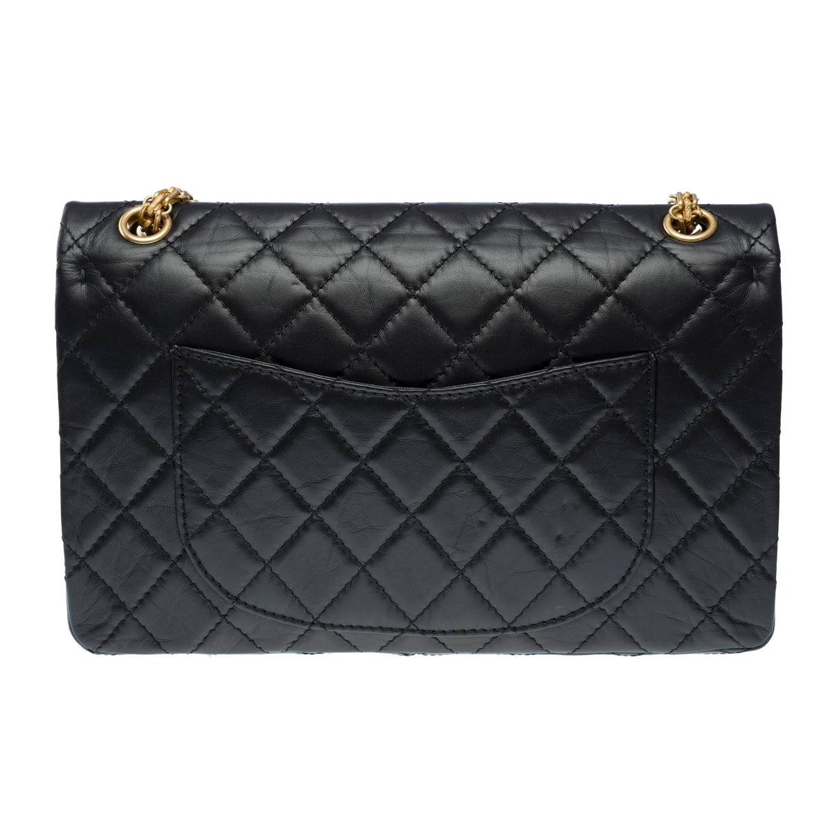 Top Quality Chanel Lucky Charms 2.55 double New shoulder bag in black quilted leather, AGHW