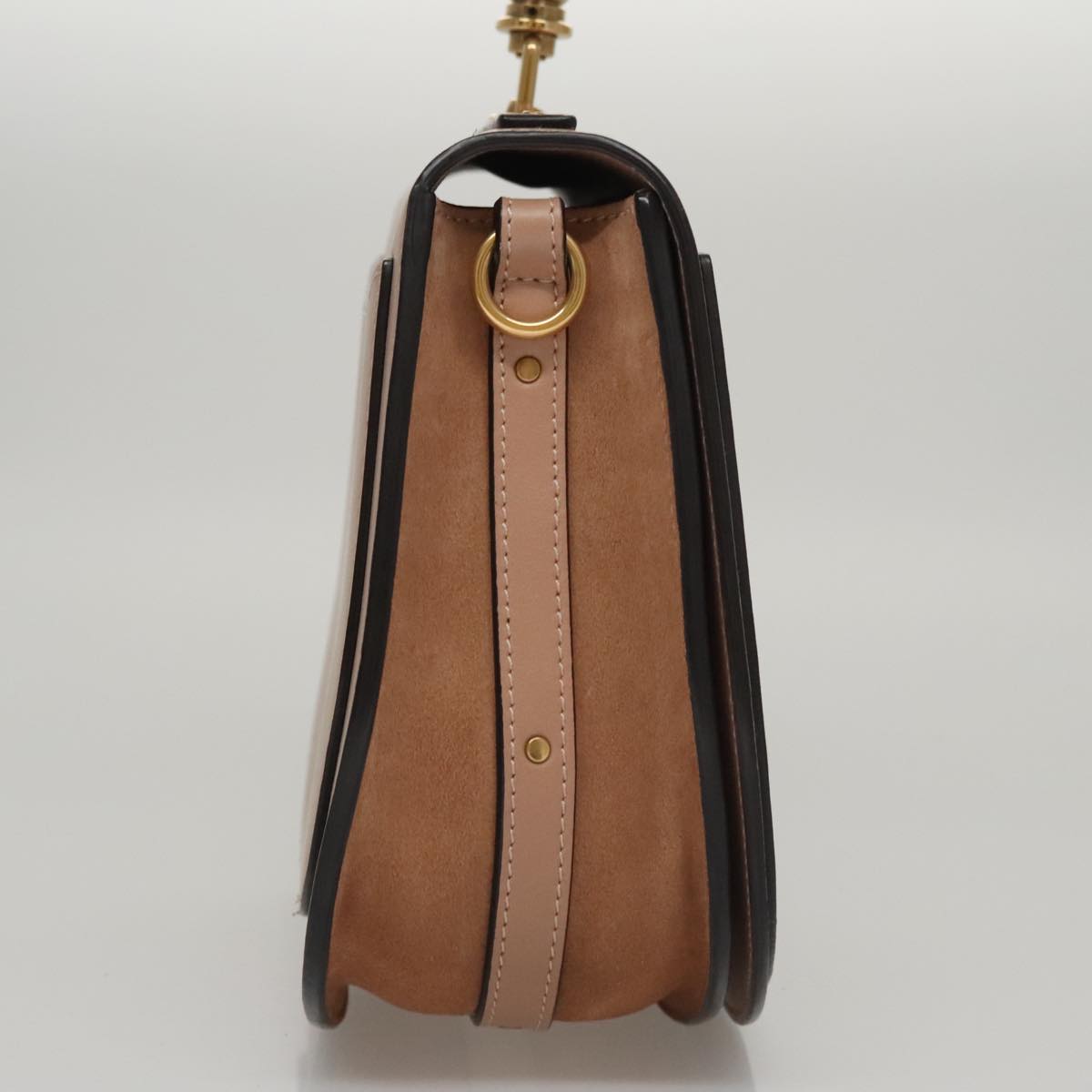 Chloe Nile Hand Bag Leather 2way Pink Gold 101985