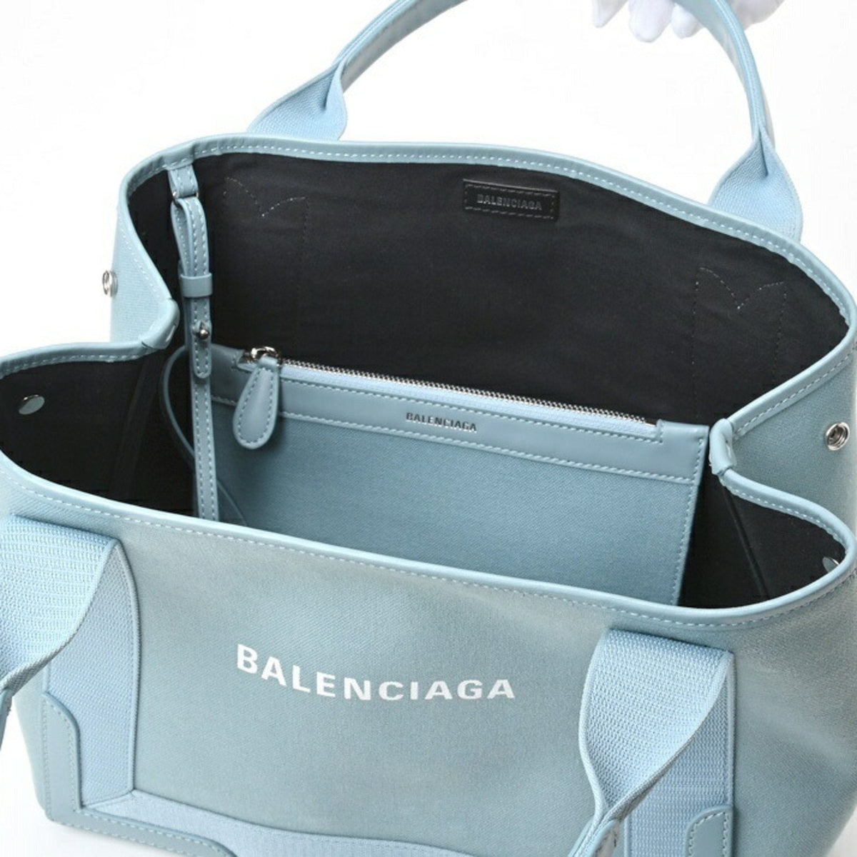balenciaga Navy Cabas Tote