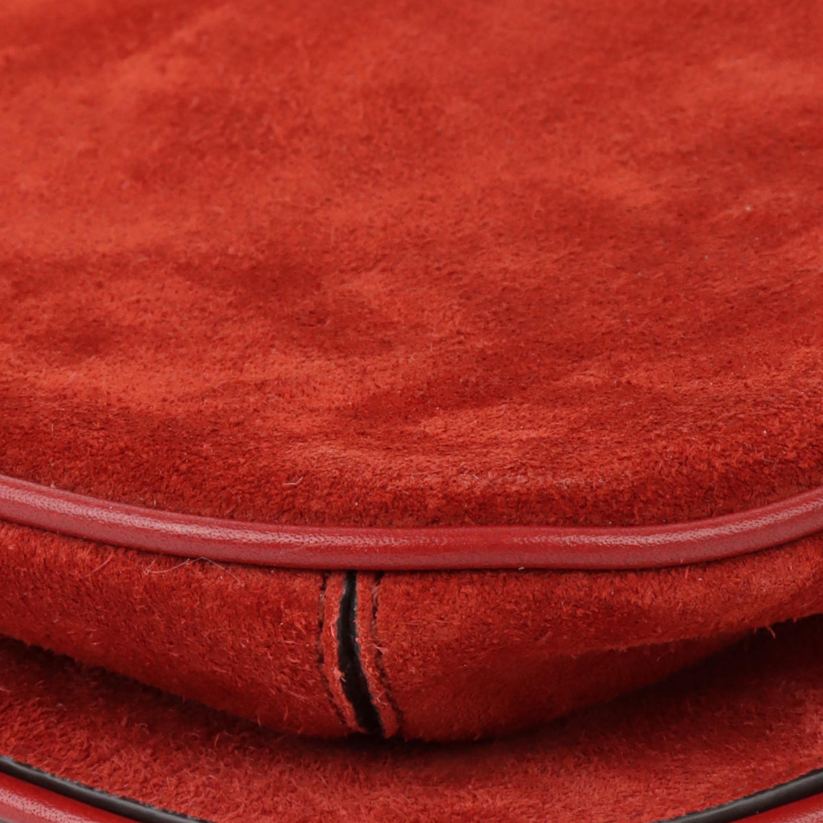 Gucci Blondie Red Suede Shoulder Bag.