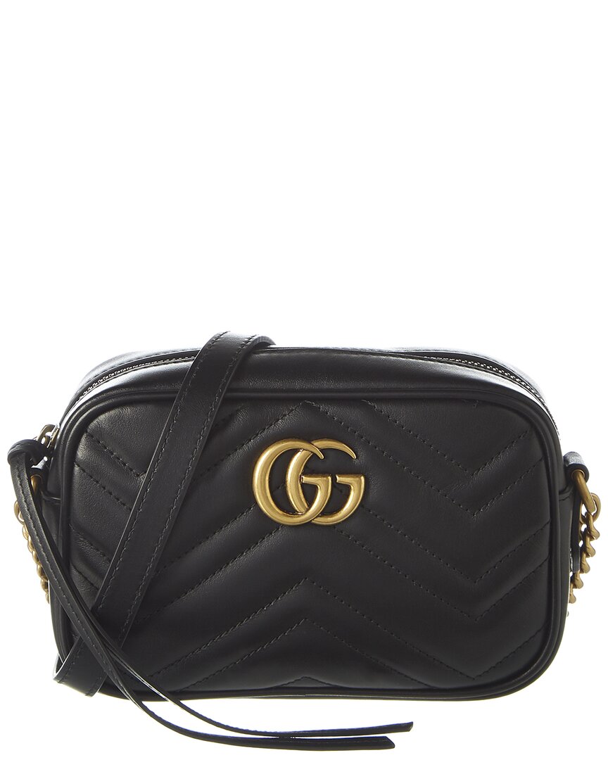 Gucci Gg Marmont Mini Matelasse Leather Crossbody Camera Bag