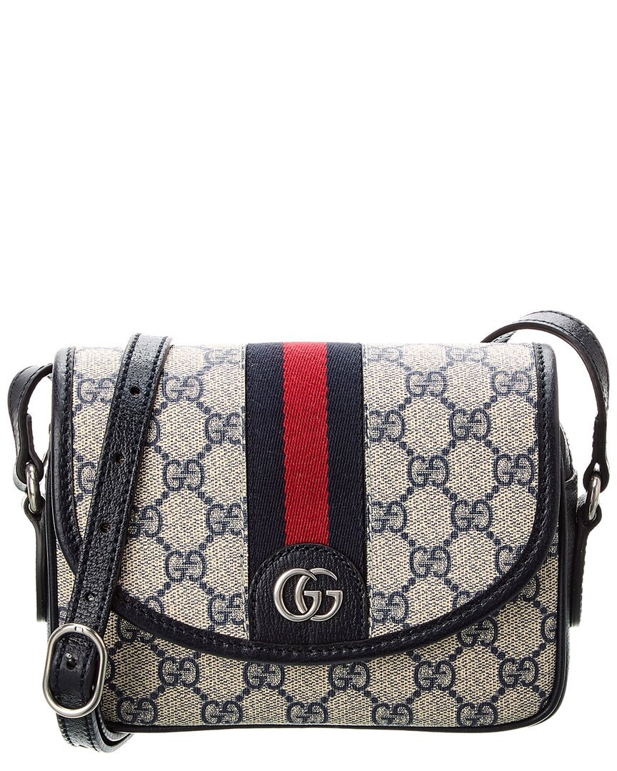 Gucci Ophidia Mini Gg Supreme Canvas & Leather Shoulder Bag
