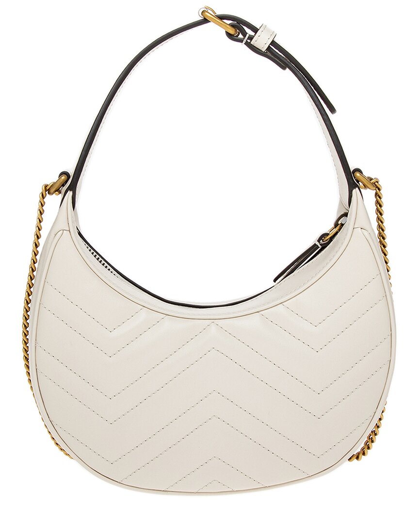 Gucci Gg Marmont Half Moon Shaped Mini Leather Crossbody