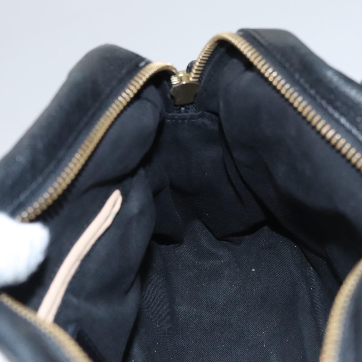 Chloe Paraty Hand Bag Leather 2way Black Gold 111441