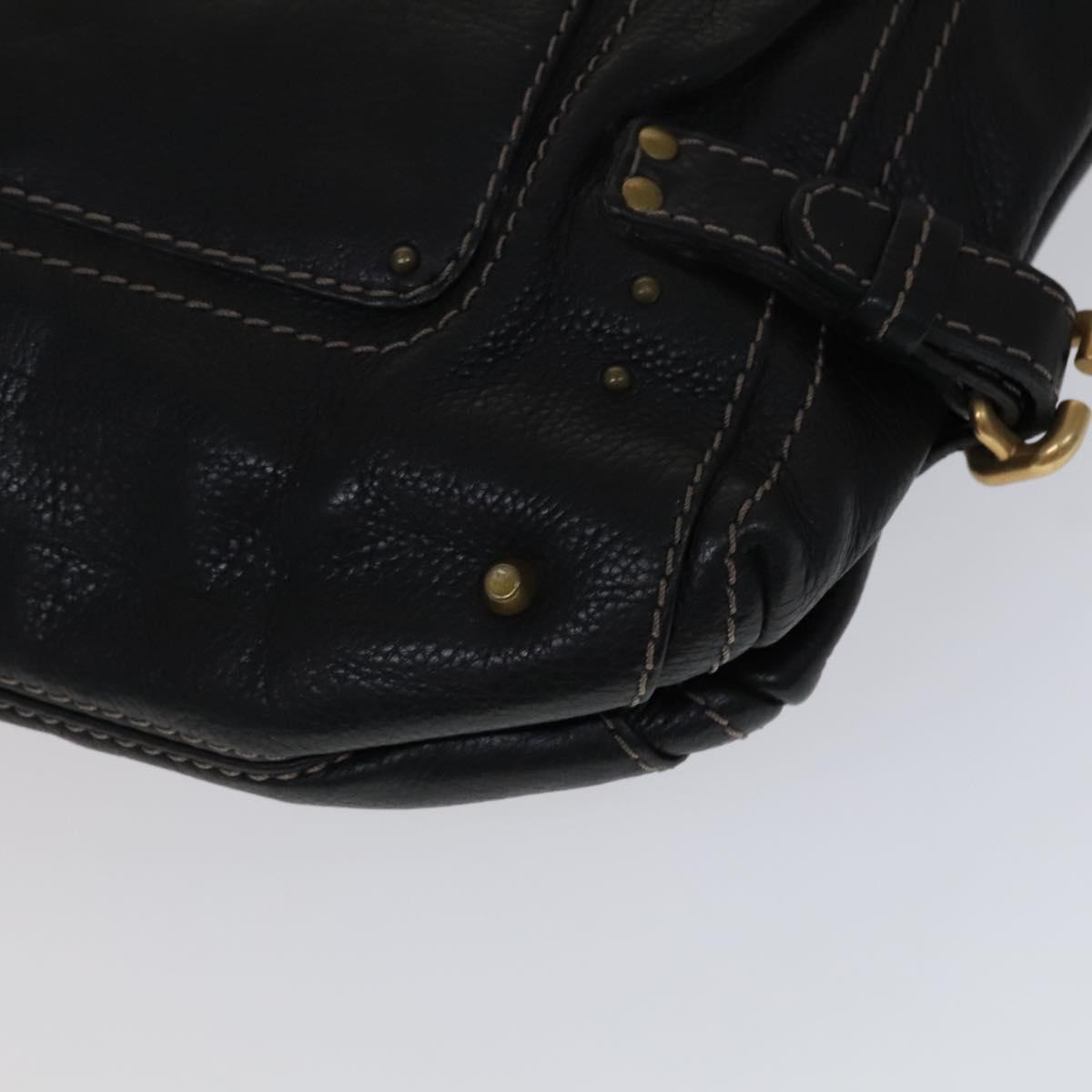 Chloe Paddington Shoulder Bag Leather Black 112596