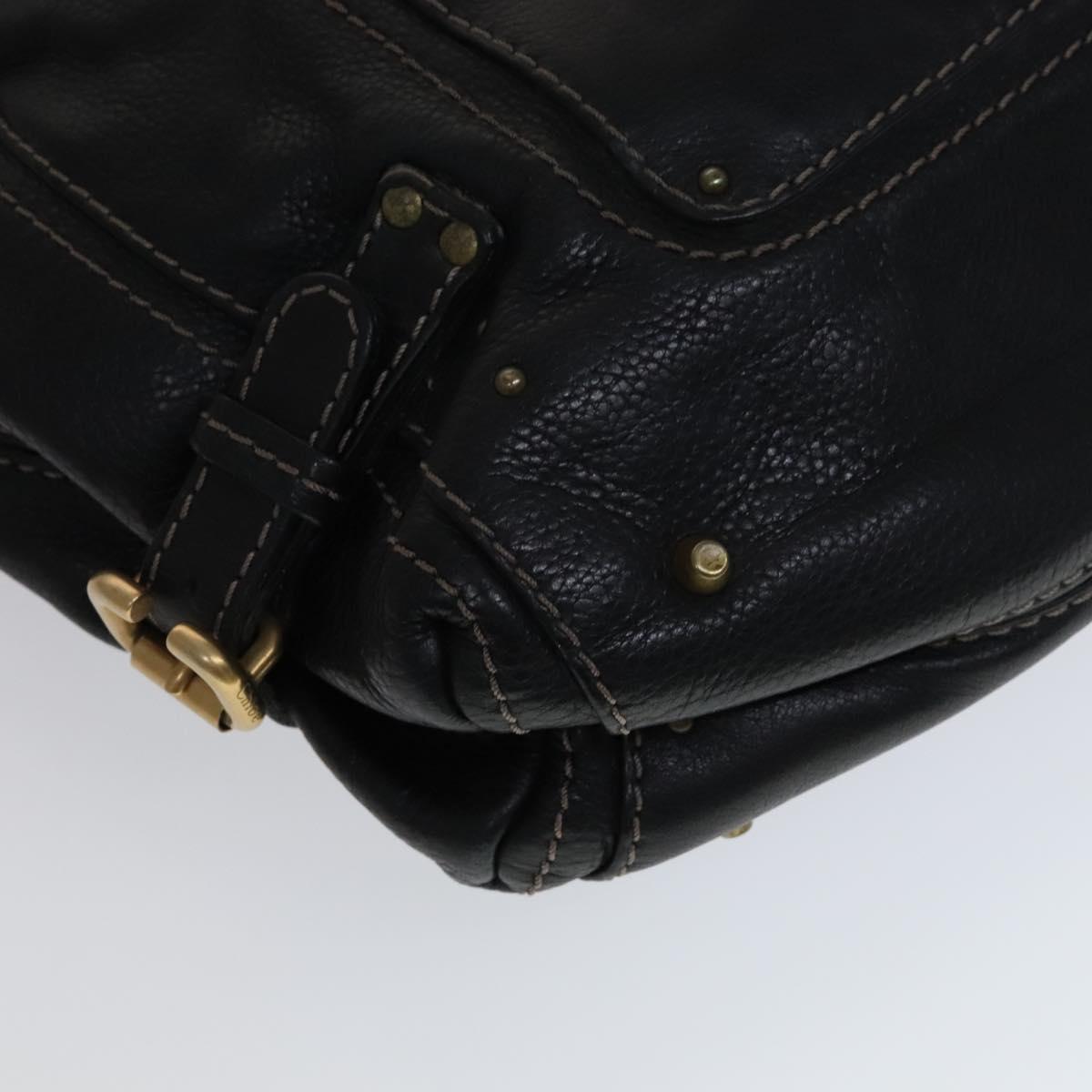 Chloe Paddington Shoulder Bag Leather Black 112596