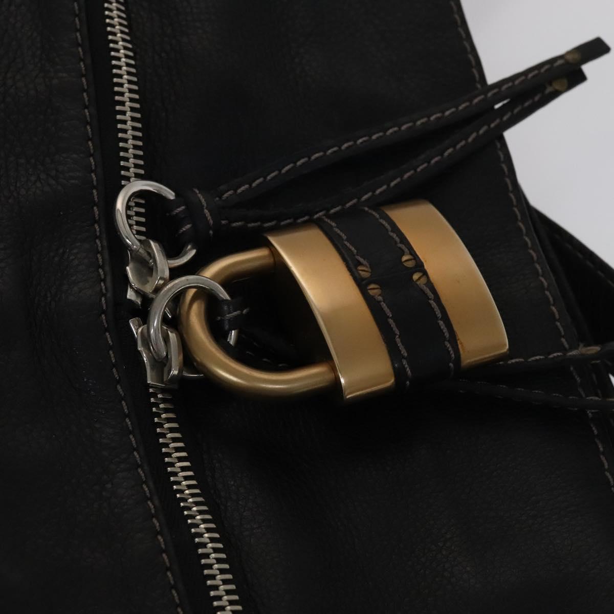 Chloe Paddington Shoulder Bag Leather Black 112596