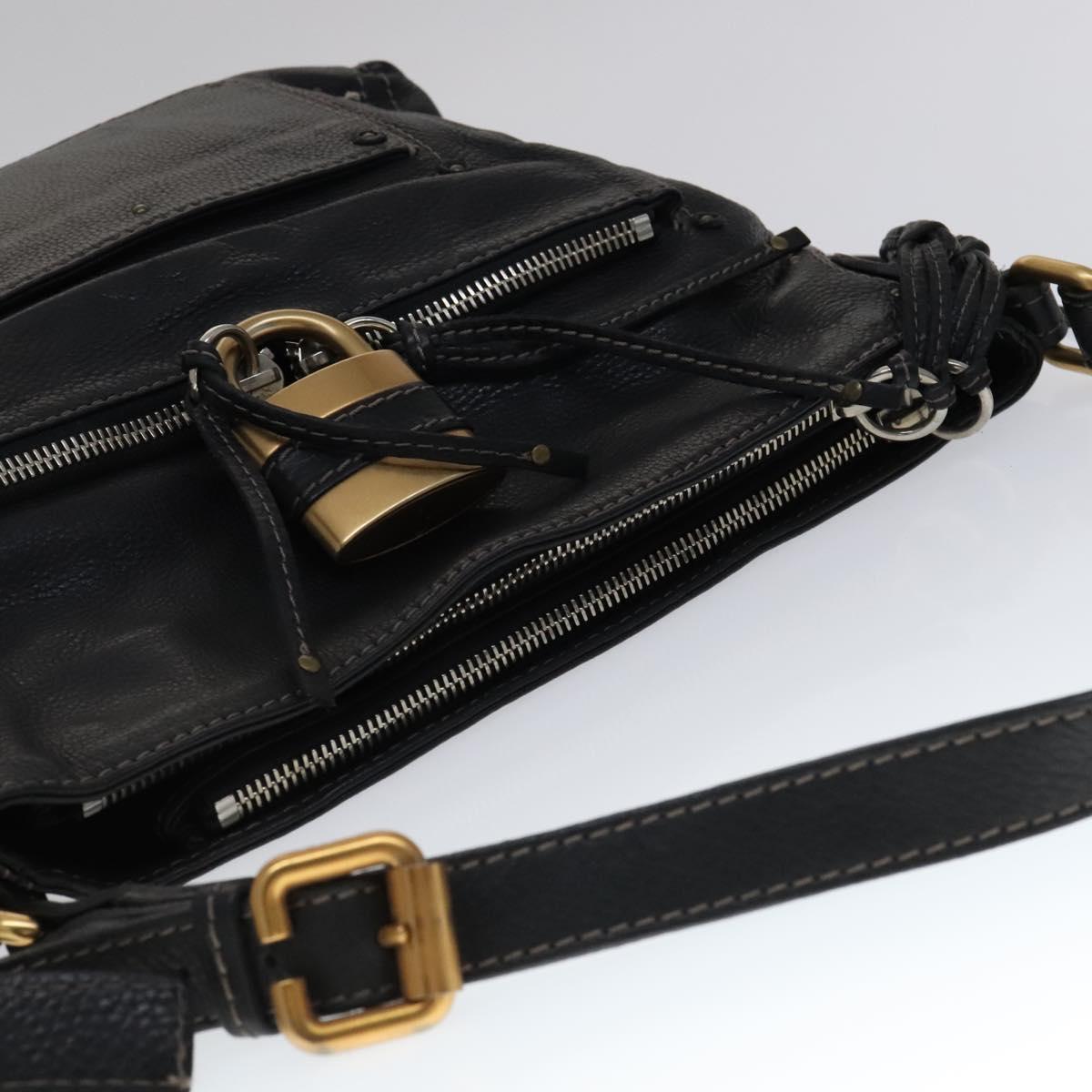 Chloe Paddington Shoulder Bag Leather Black 112596