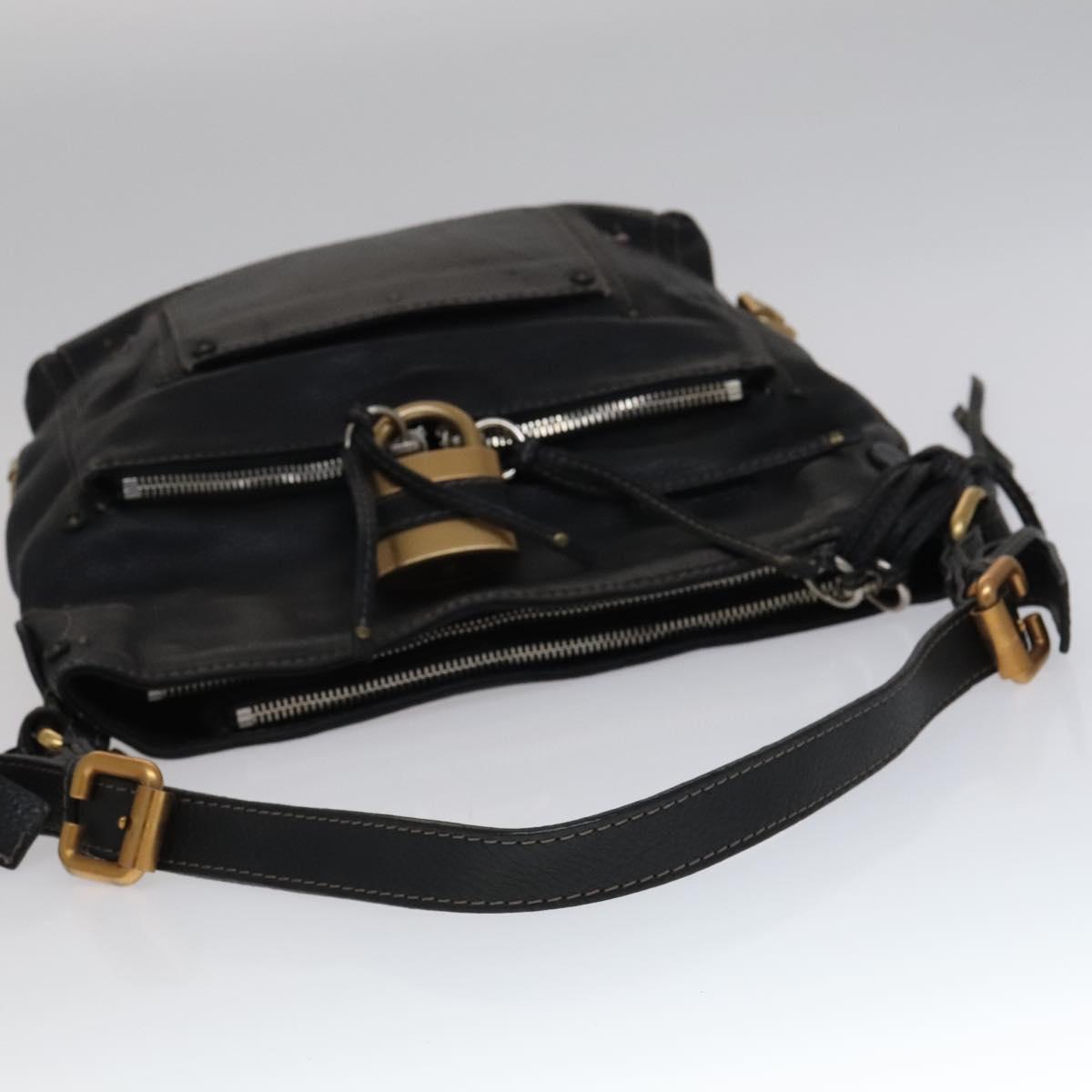 Chloe Paddington Shoulder Bag Leather Black 112596