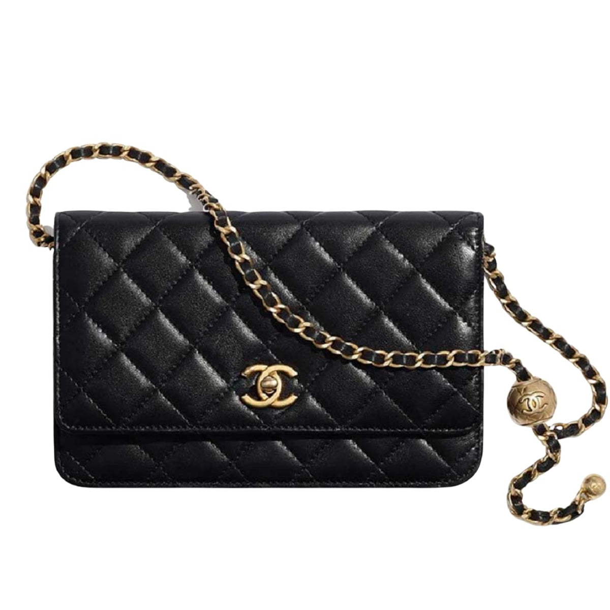 CC CLASSIC WALLET ON CHAIN BLACK 19CM