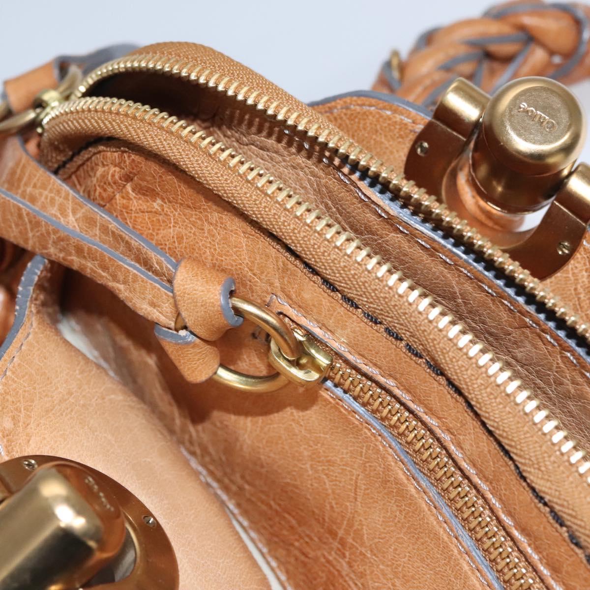 Chloe Hand Bag Leather Brown 113163