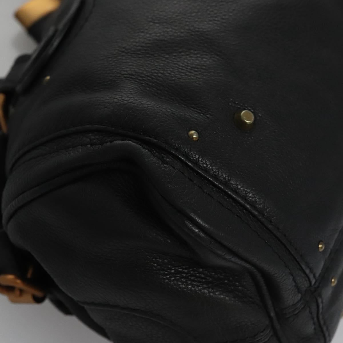 Chloe Paddington Hand Bag Leather Black 113639