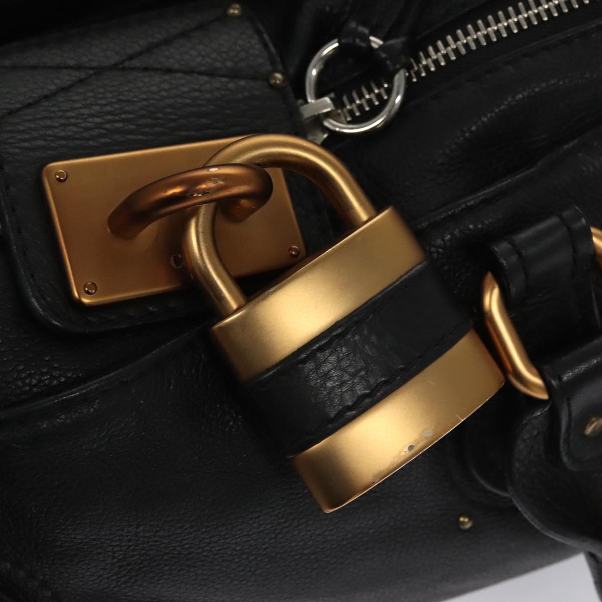 Chloe Paddington Hand Bag Leather Black 113639