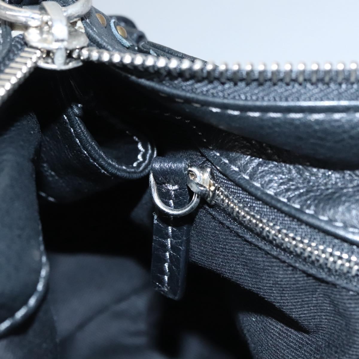Chloe Paddington Hand Bag Leather Black Gold Silver 113733