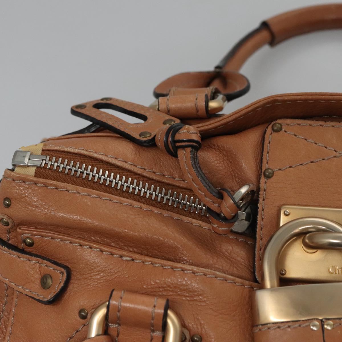 Chloe Paddington Hand Bag Leather Brown 113734