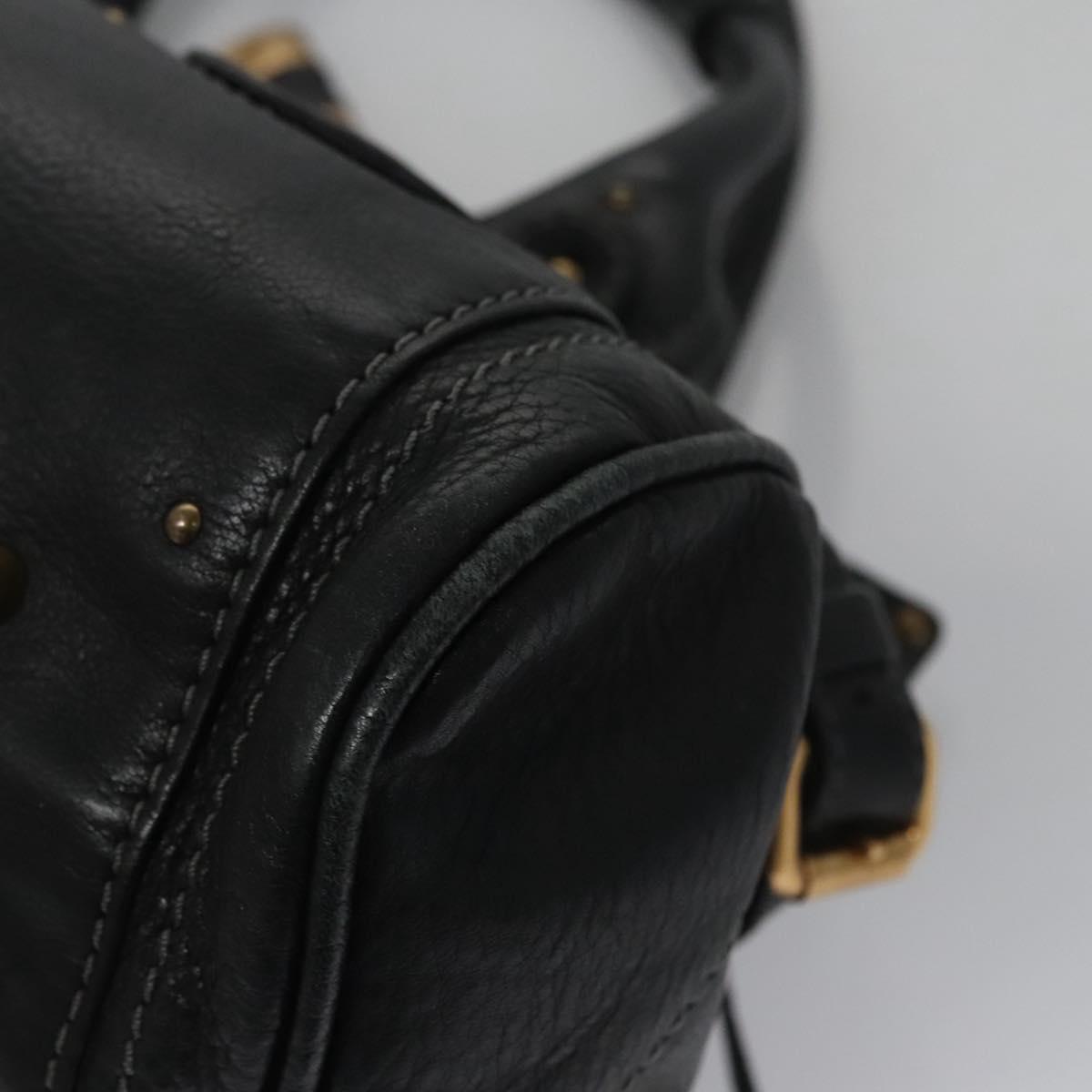 Chloe Paddington Hand Bag Leather Black 113850