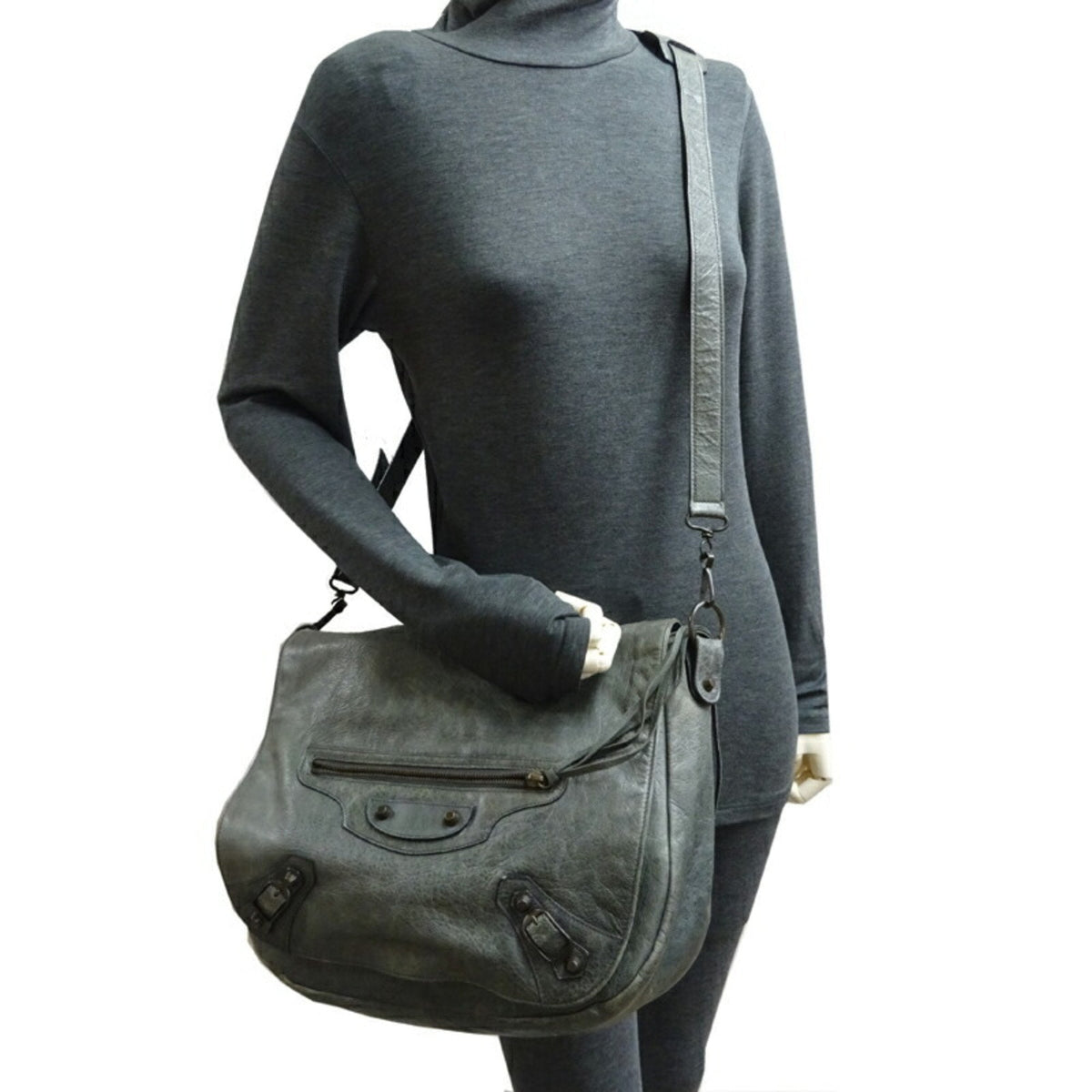 balenciaga The Folk Shoulder Bag