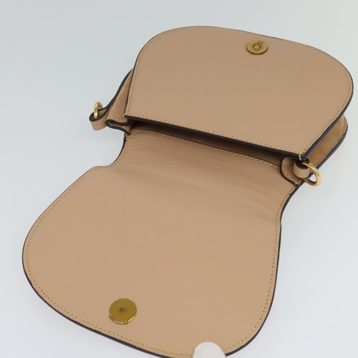 Chloe Nile Hand Bag Leather 2way Beige 115680