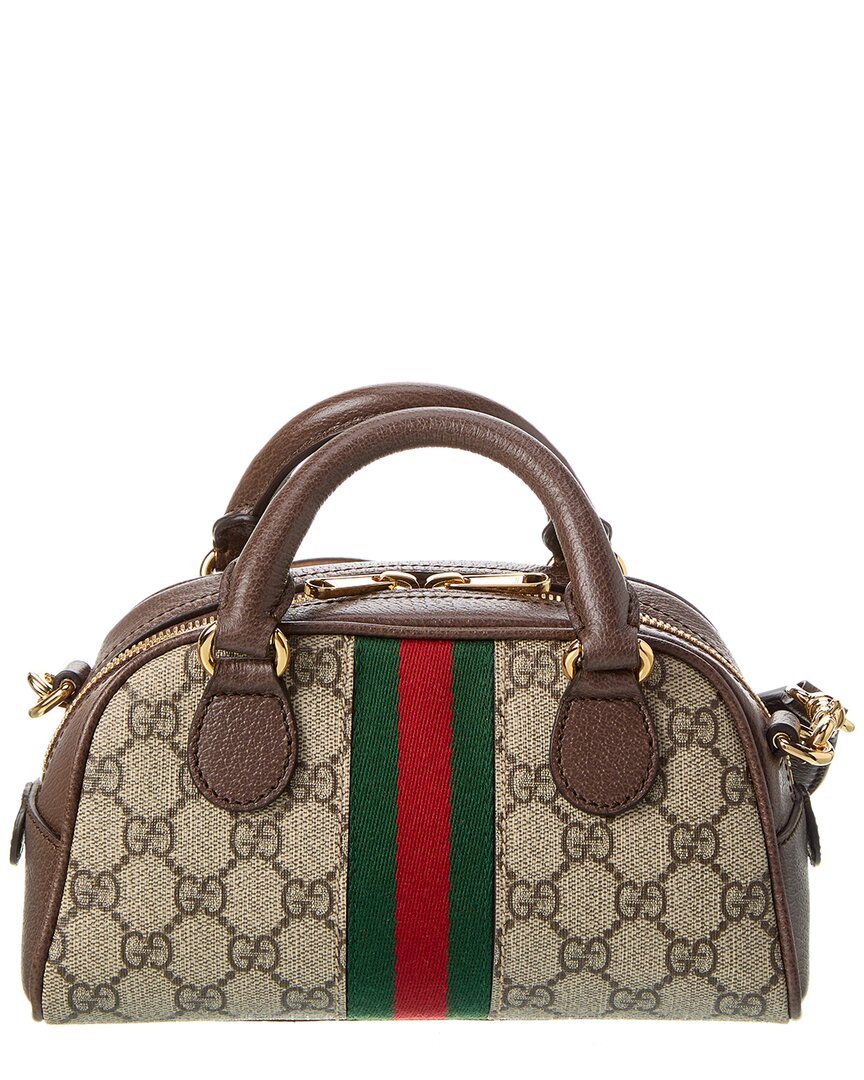 Gucci Ophidia Mini Gg Supreme Canvas & Leather Shoulder Bag