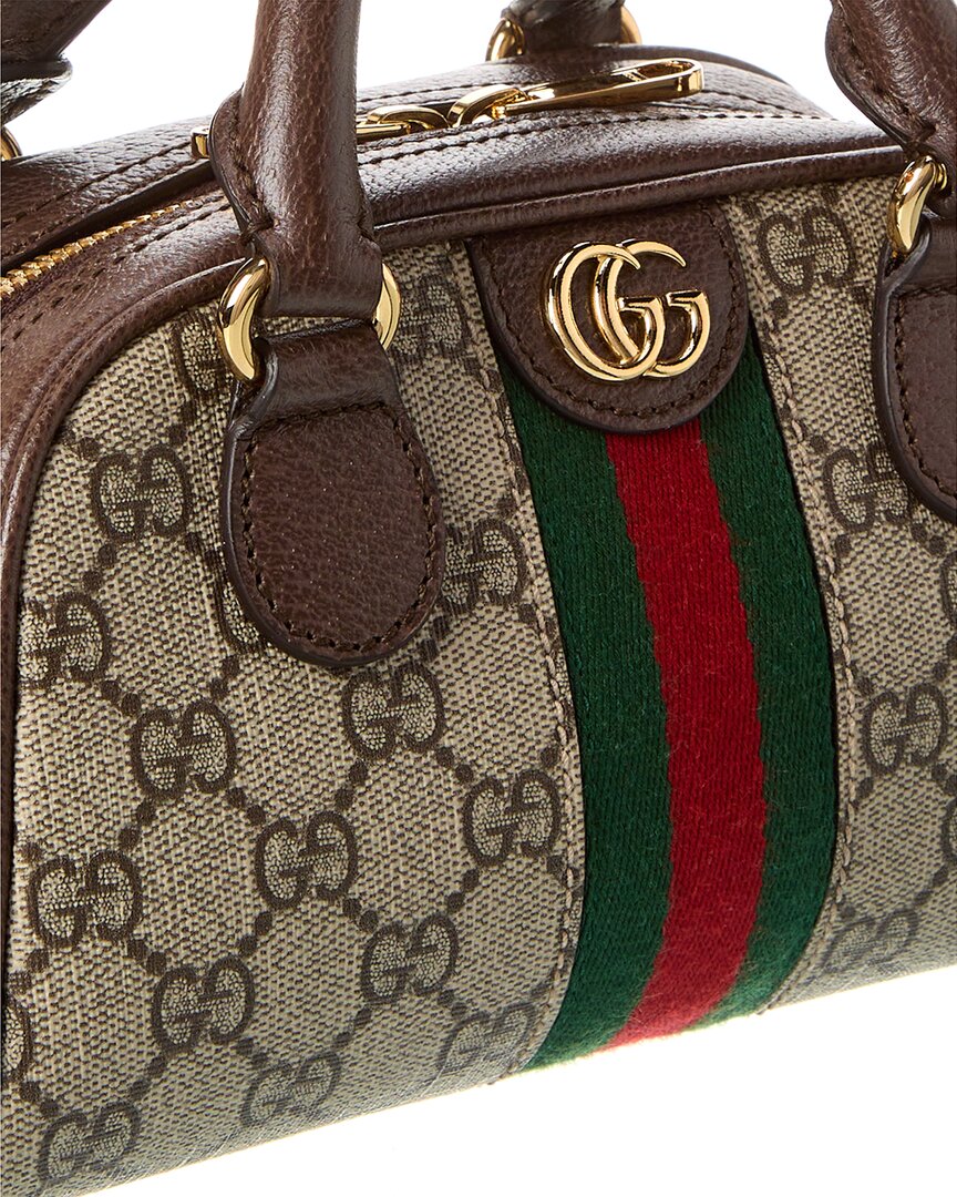 Gucci Ophidia Mini Gg Supreme Canvas & Leather Shoulder Bag