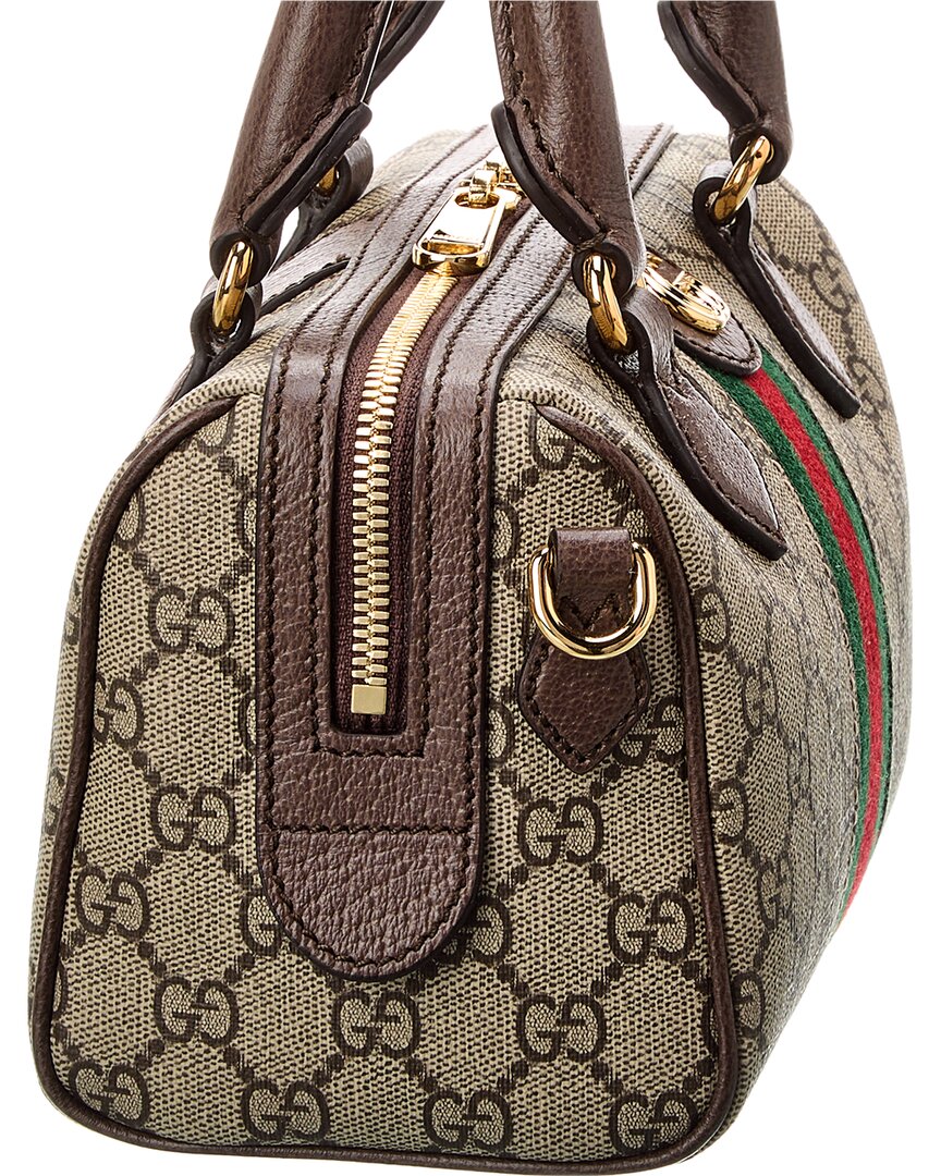 Gucci Ophidia Gg Mini Top Handle Gg Supreme Canvas & Leather Bag