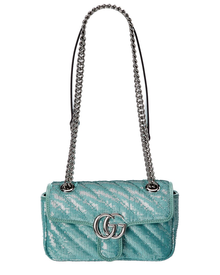 Gucci Gg Marmont Mini Sequin Shoulder Bag