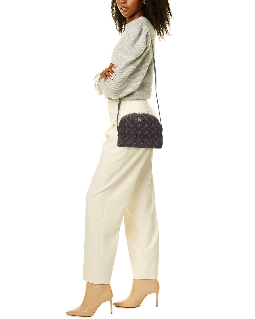 Gucci Ophidia Small Gg Denim & Leather Shoulder Bag