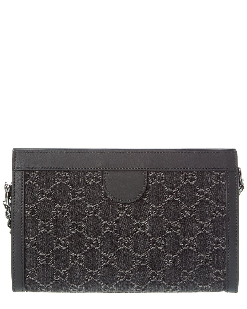 Gucci Ophidia Small Gg Denim & Leather Shoulder Bag