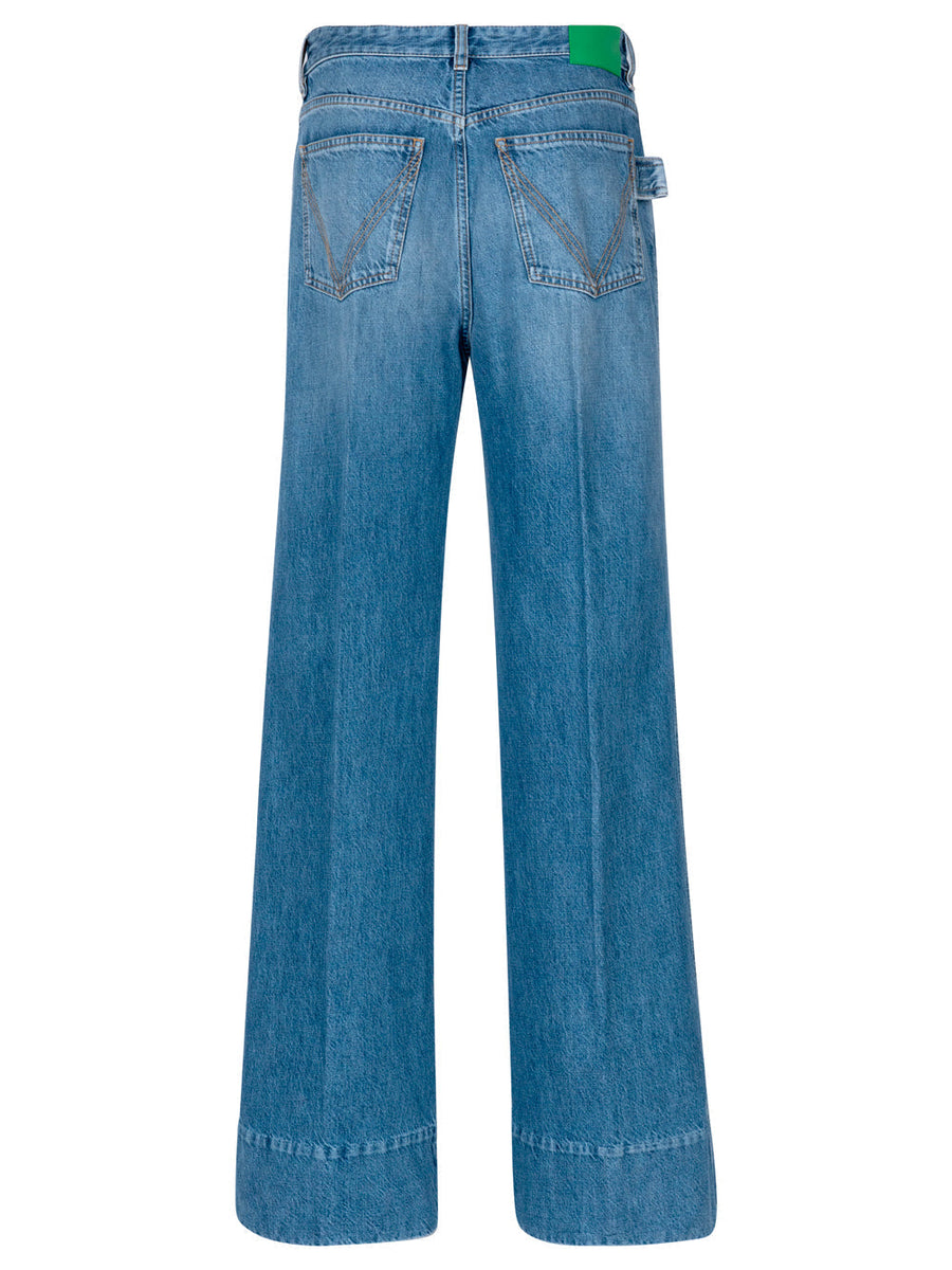 Bottega Veneta Women Jeans Vintage Indigo Gamba Ampia