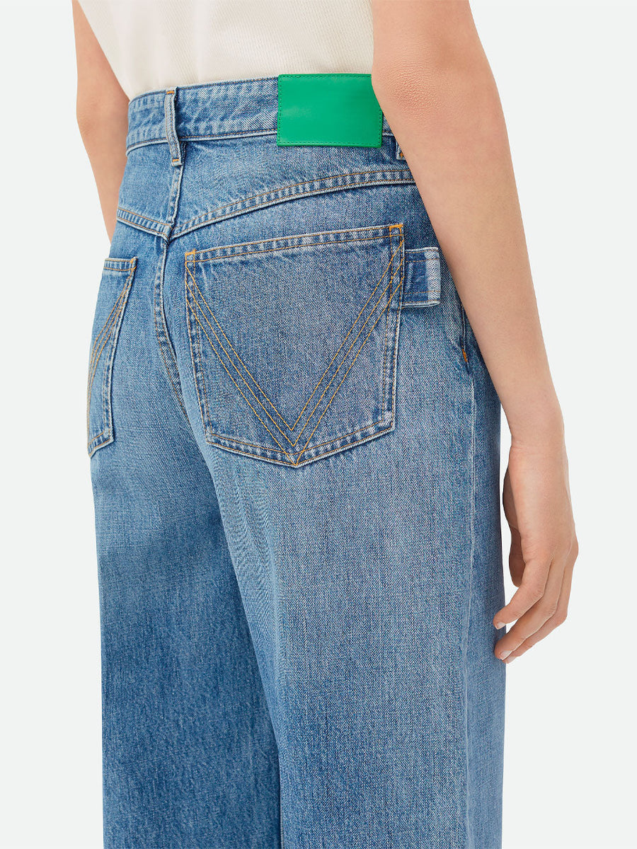 Bottega Veneta Women Jeans Vintage Indigo Gamba Ampia