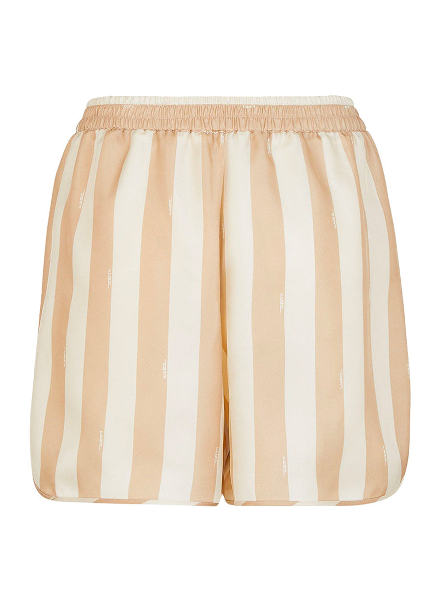 Fendi Women Pantaloni Corti In Seta Pequin Beige