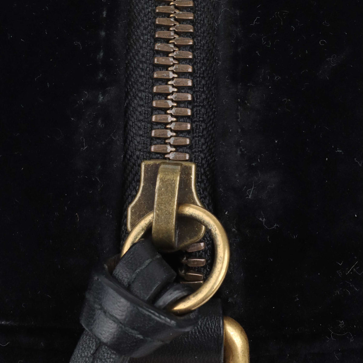 Gucci GG Marmont Small Matelasse Shoulder Bag Black Velvet GHW.