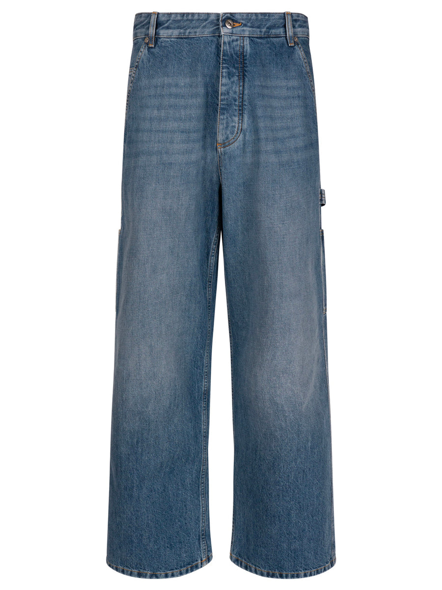 Bottega Veneta Men Vintage Indigo Cargo Jeans