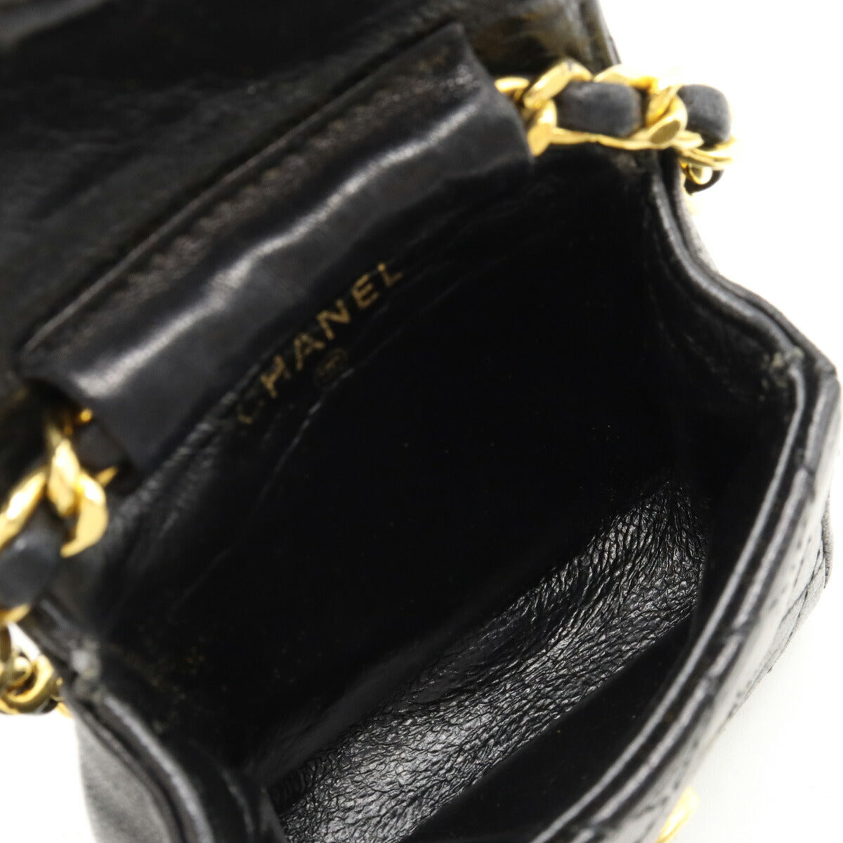 Top Quality Chanel Leather Micro Mini Matelasse Bag Charm Keychain