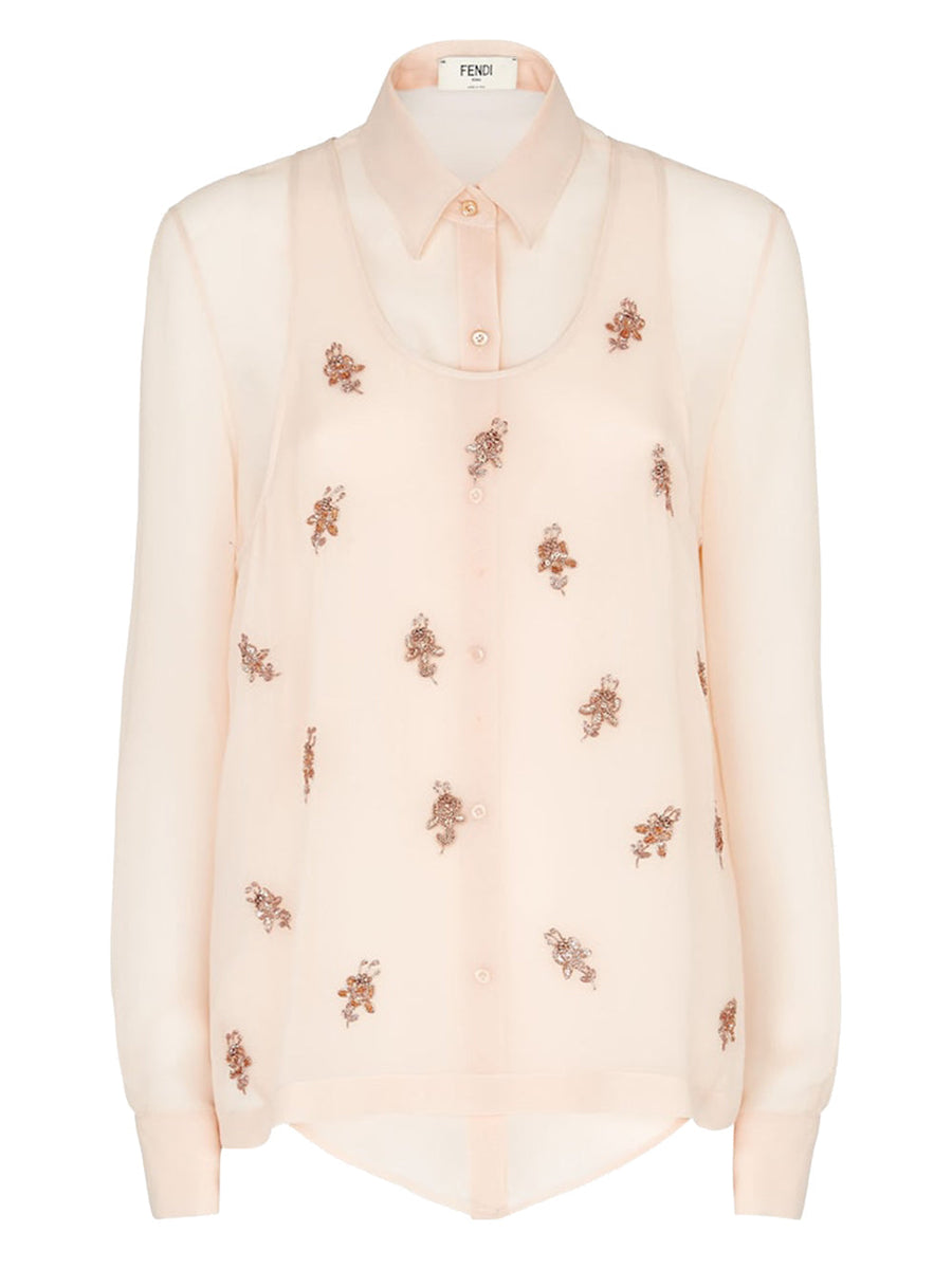 Fendi Women Silk Georgette Top