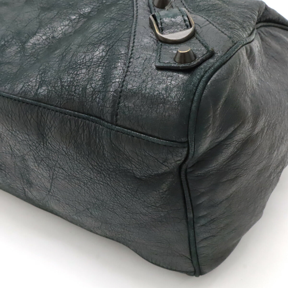 balenciaga The Twiggy Leather Handbag Dark Gray