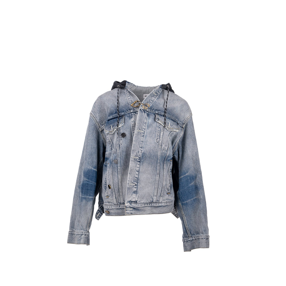 balenciaga size 38 denim jacket blue