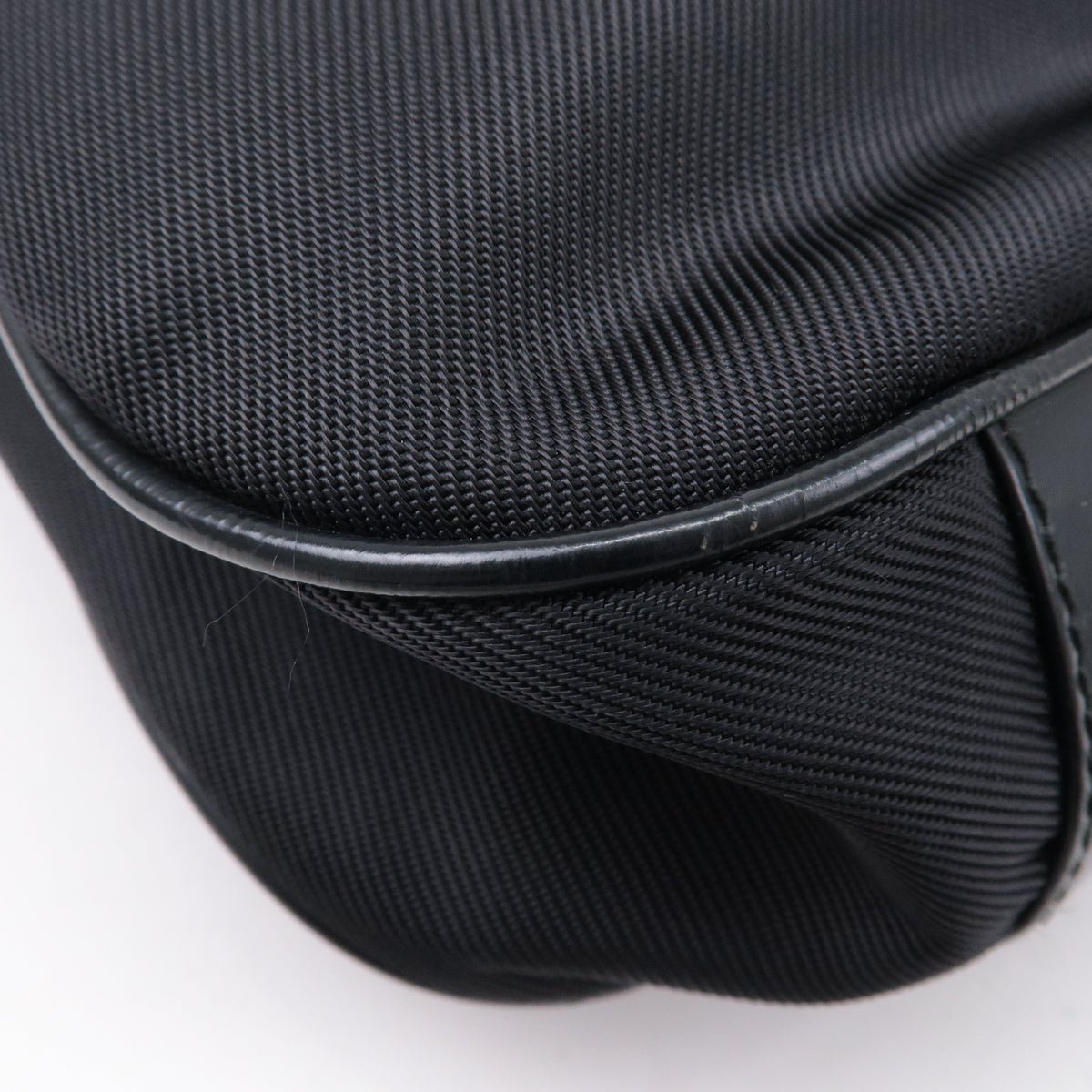 GUCCI Bamboo Nylon Patent Leather 2Way Shoulder Bag Black 001.1998