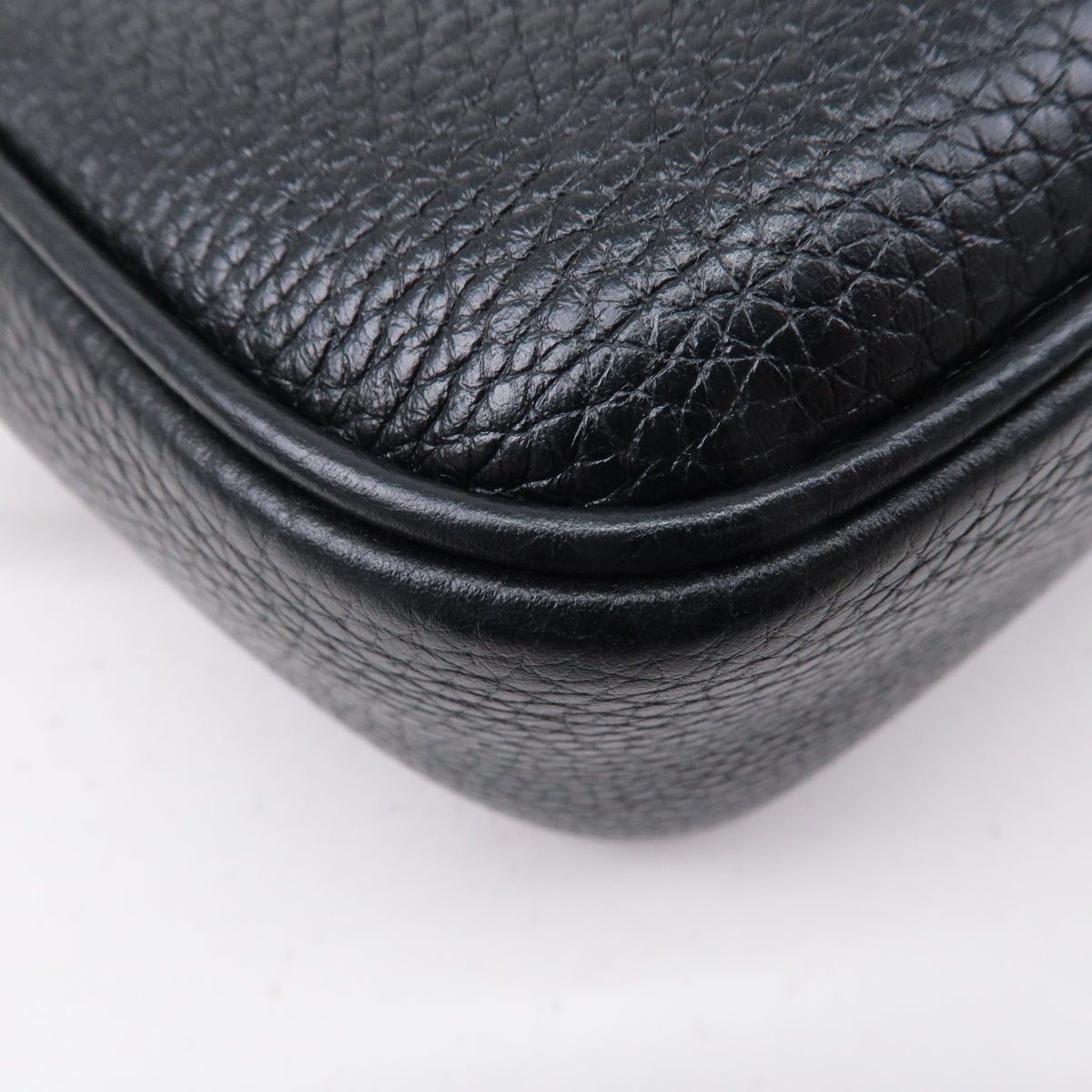 GUCCI SOHO Small Disco Leather Shoulder Bag Black 308364