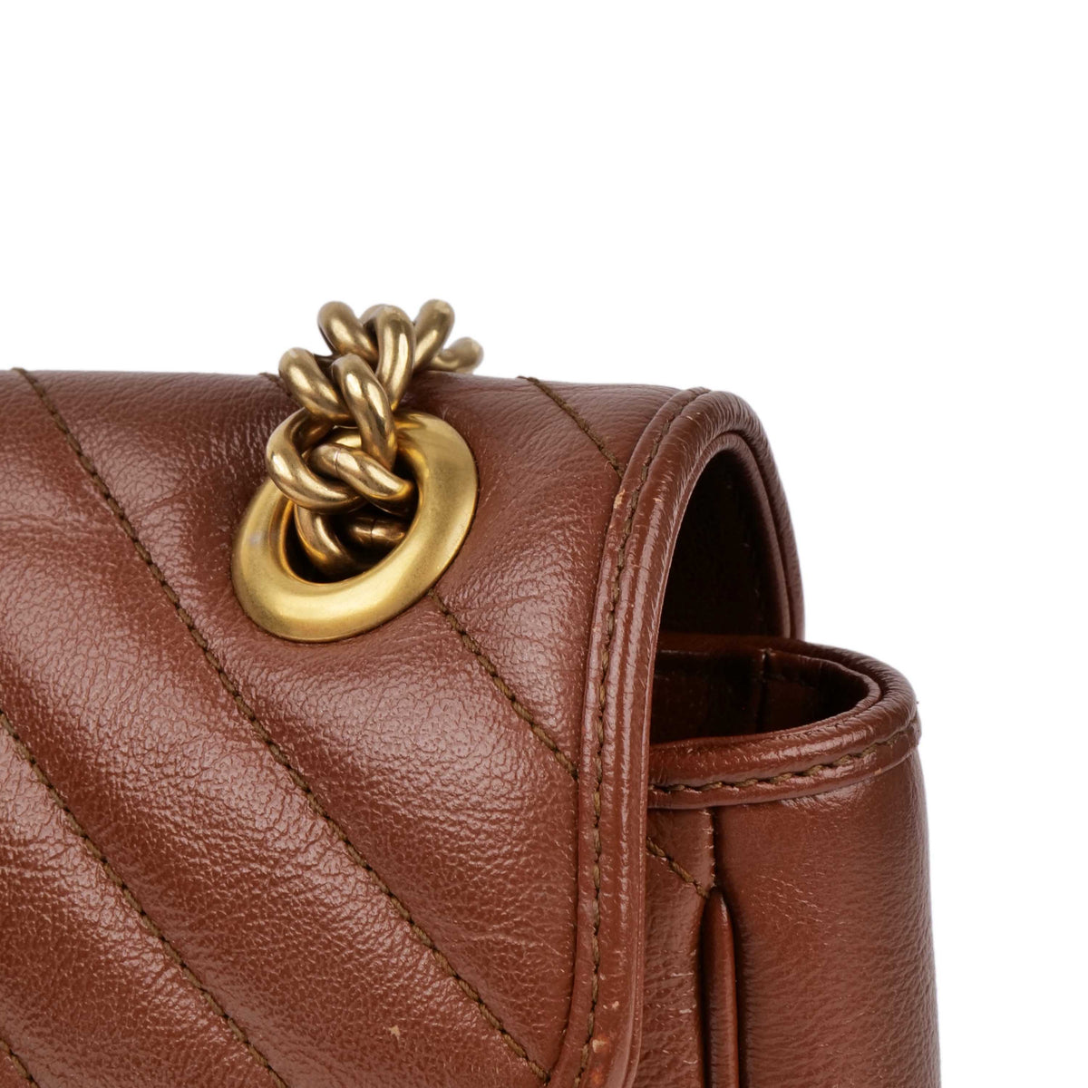 Gucci Mini Marmont Caramel Shoulder Bag.