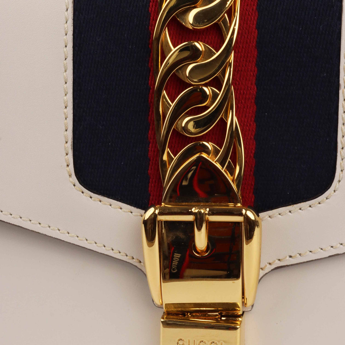 Gucci Small White Sylvie Bag.