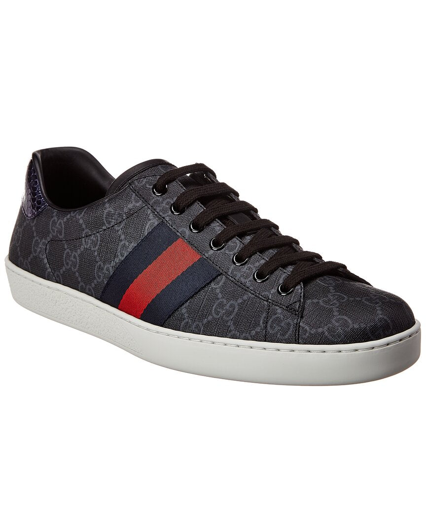 Gucci Ace Gg Supreme Canvas & Leather Sneaker