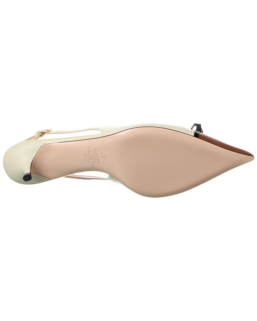 Valentino Bepointy Leather Slingback Pump