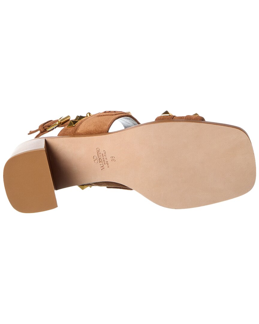 Valentino Vlogo Rockstud 60 Suede Sandal