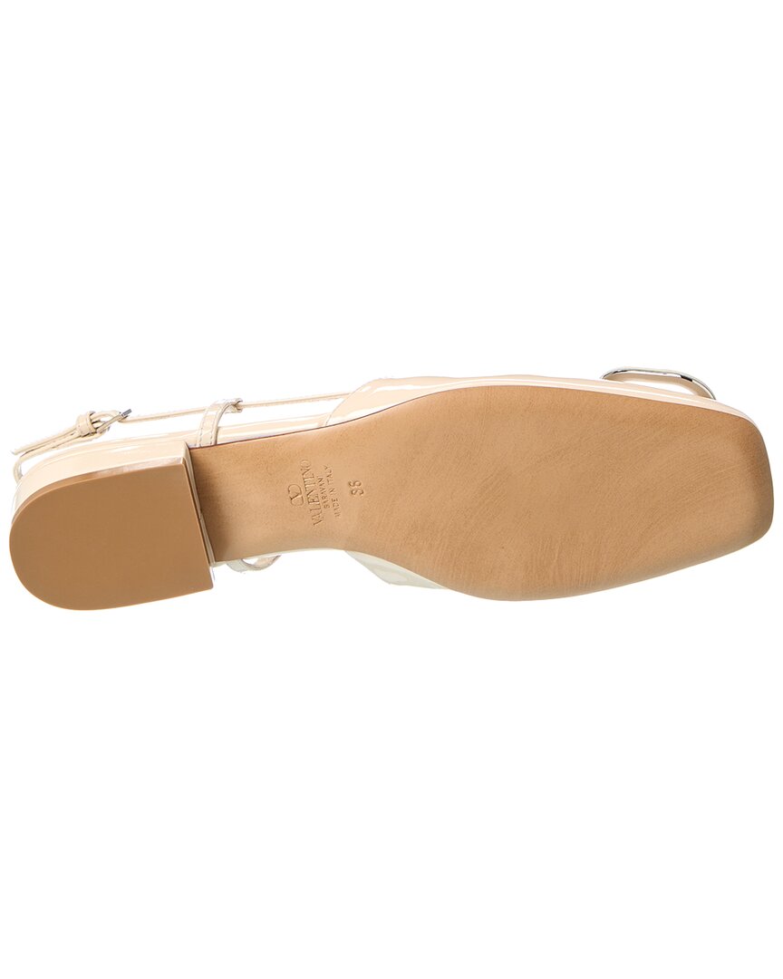 Valentino Vlogo Patent Slingback Flat