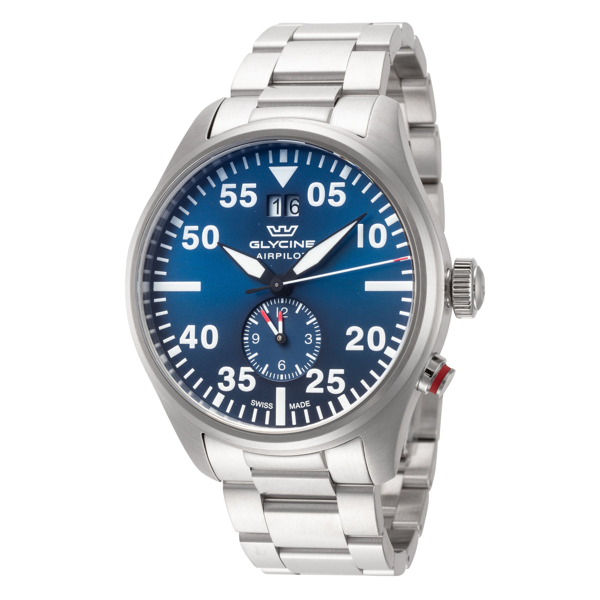 Glycine Men's Airpilot Dual Time 44mm Quartz Watch