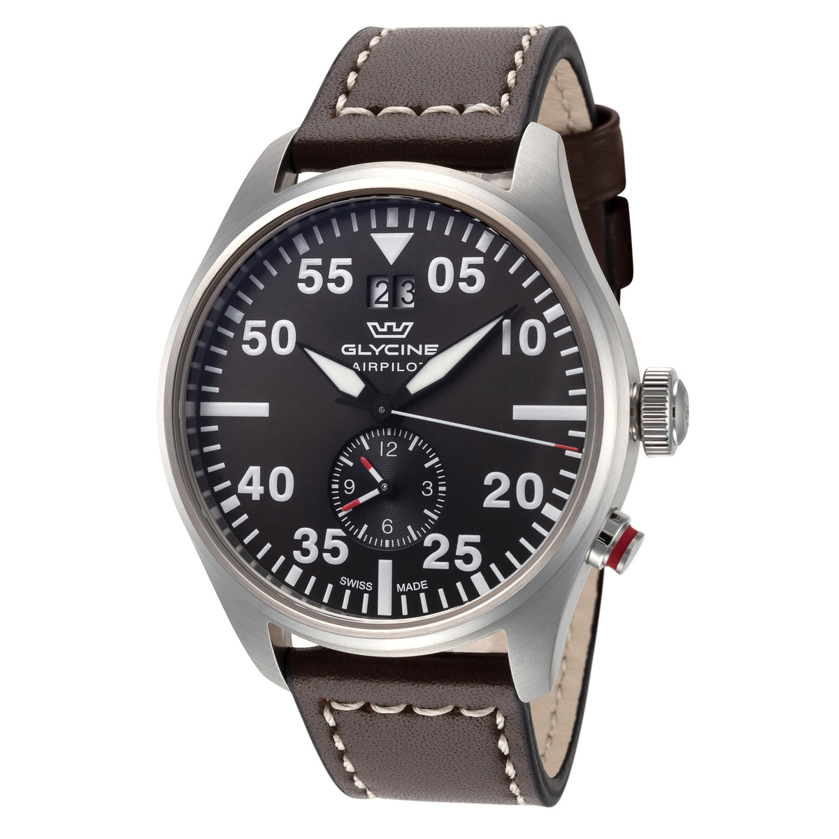 Glycine Men's Airpilot Dual Time 44mm Quartz Watch