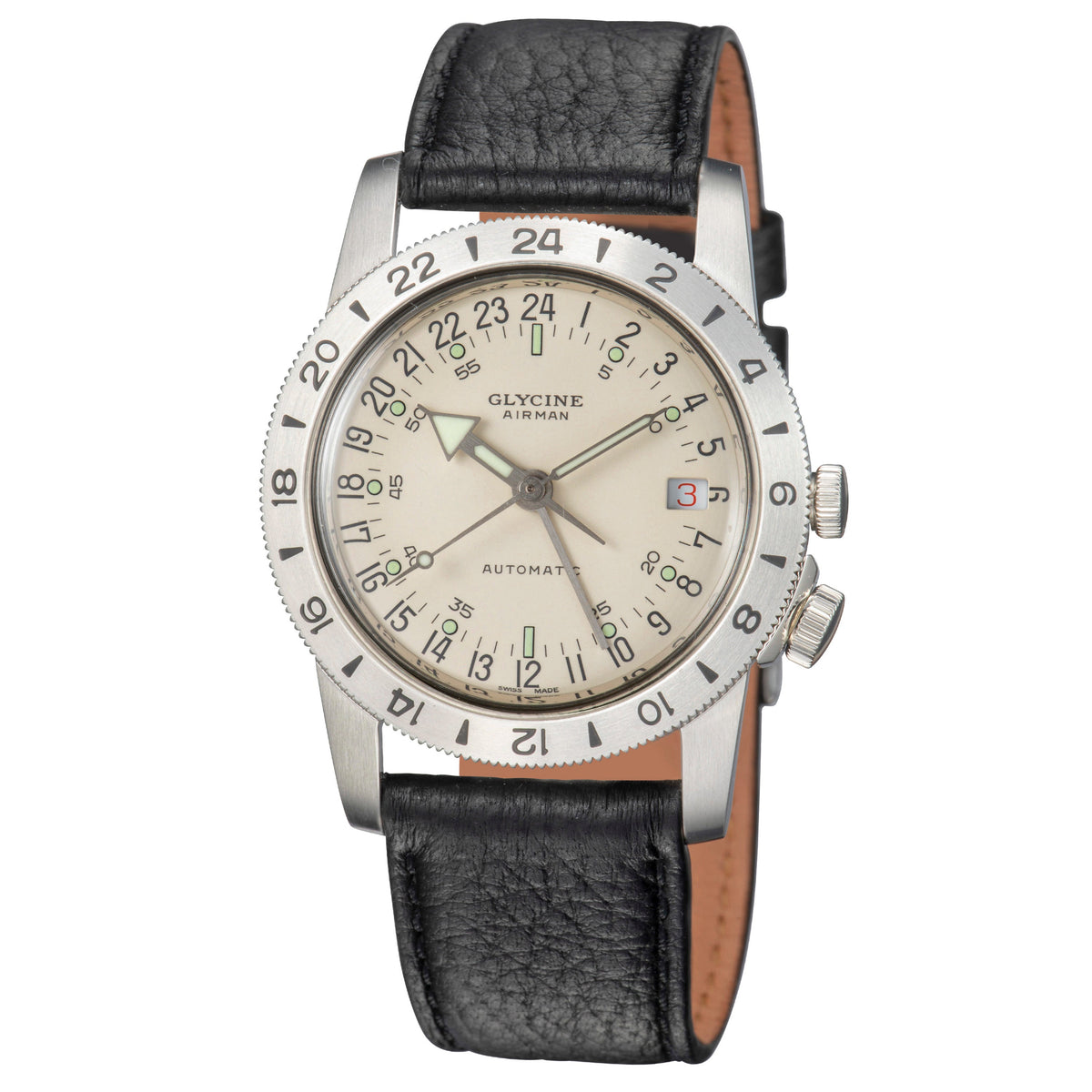 Glycine Men's GL0372 Airman No. 1 GMT 36mm Automatic Watch