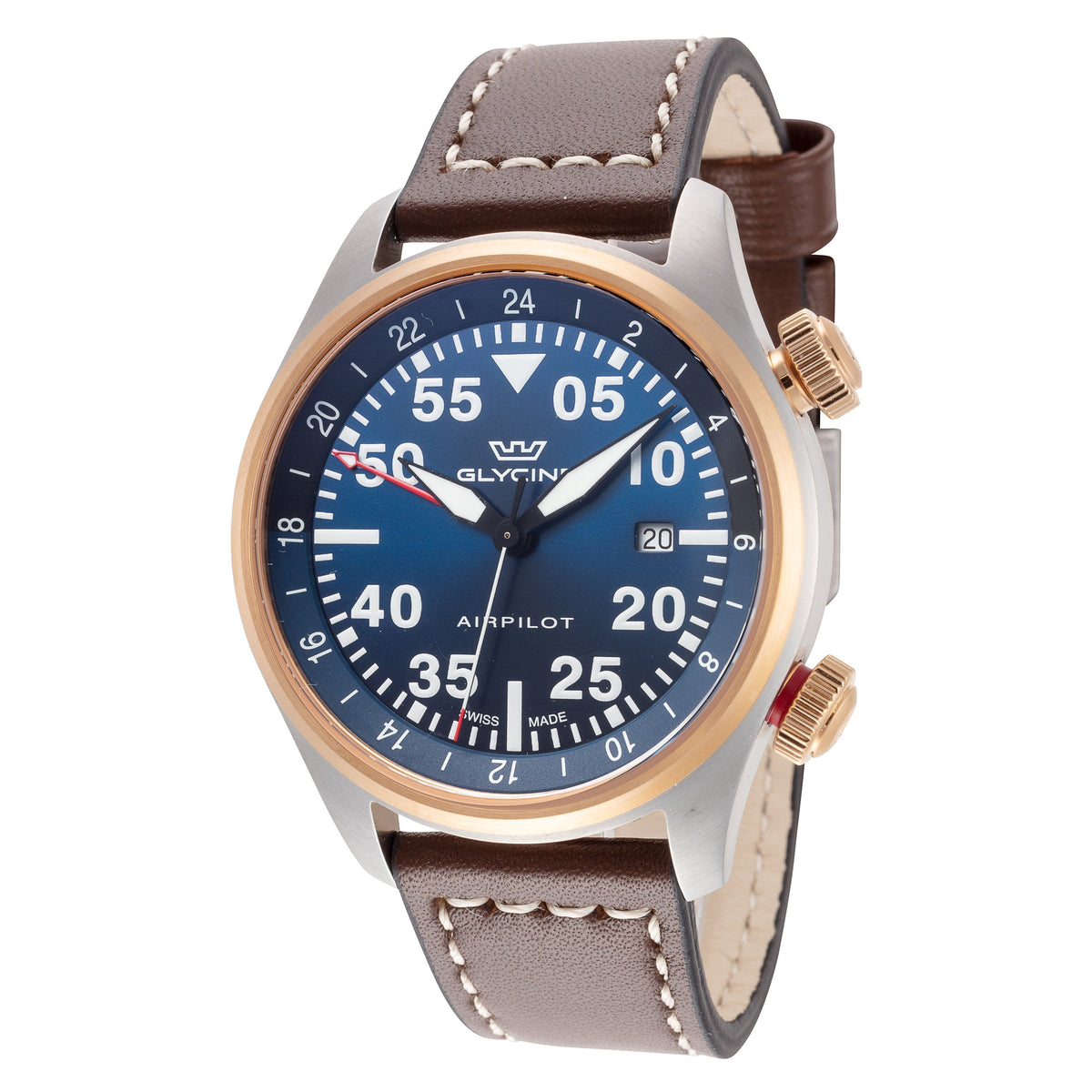 Glycine Men's Airpilot GMT 44mm Quartz Watch