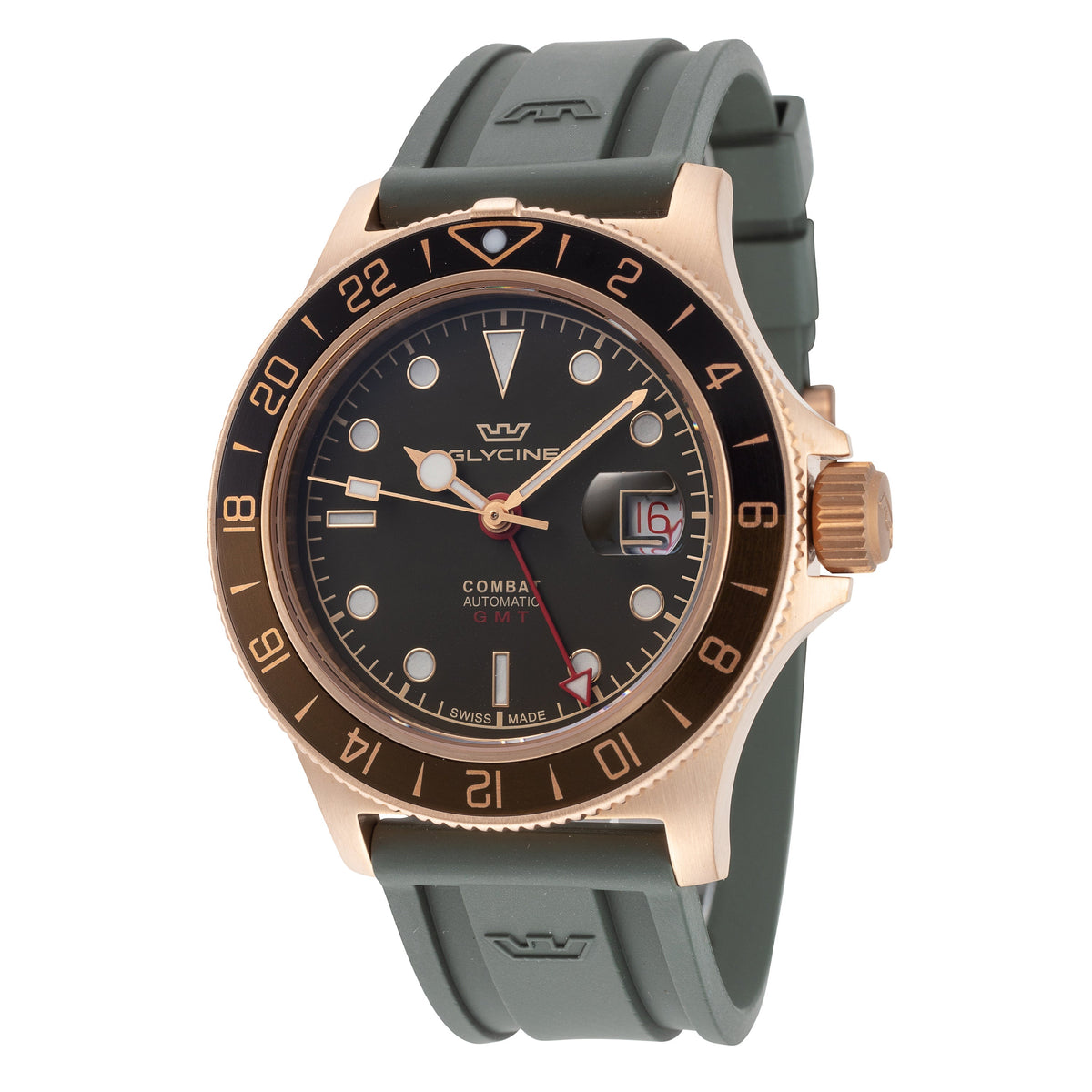 Glycine Men's GL0319 Combat Sub Sport 42 GMT 42mm Automatic Watch